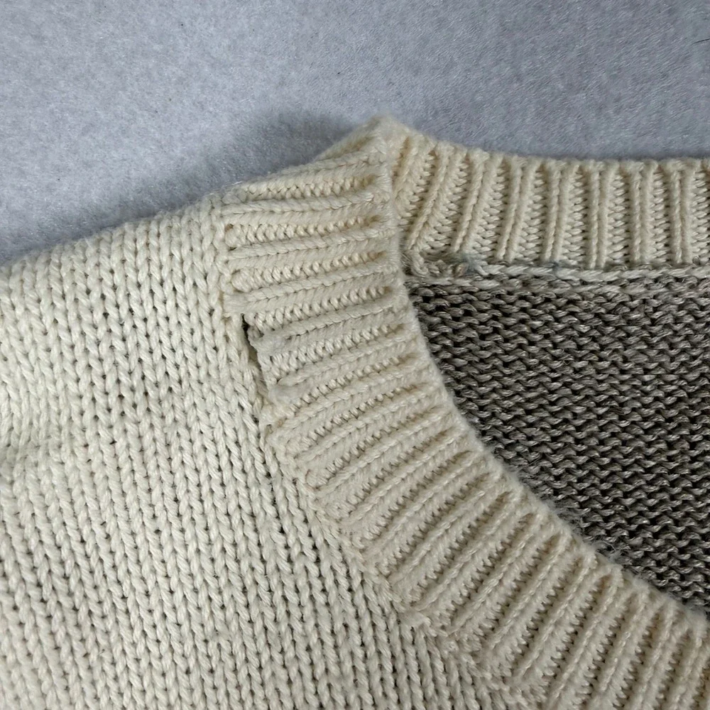 Nautica Vintage 90s Gold Coast Fishing Marlin Intarsia Knit Sweater XL Cotton - Picture 6 of 8